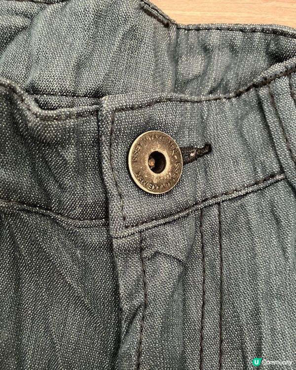 三宅一生皺紋牛仔布長褲(Funbid)