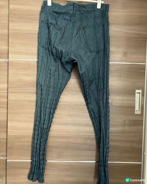 三宅一生皺紋牛仔布長褲(Funbid)