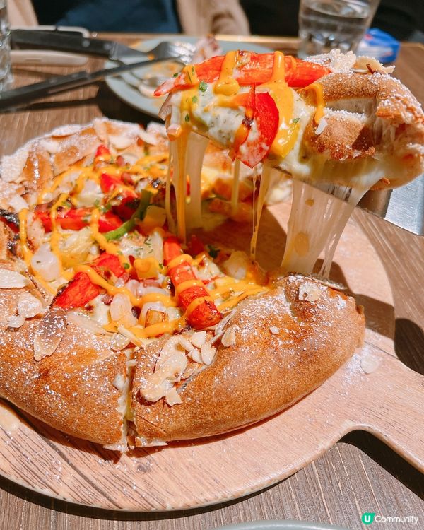 Pizza Maru芝士拉絲20cm！海鮮披薩🍕x泡菜鴨胸🤤