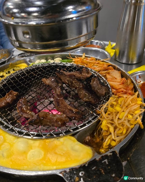 名不虛傳的釜山招牌：炭火烤肉🔥 + 爐邊蒸蛋🍳