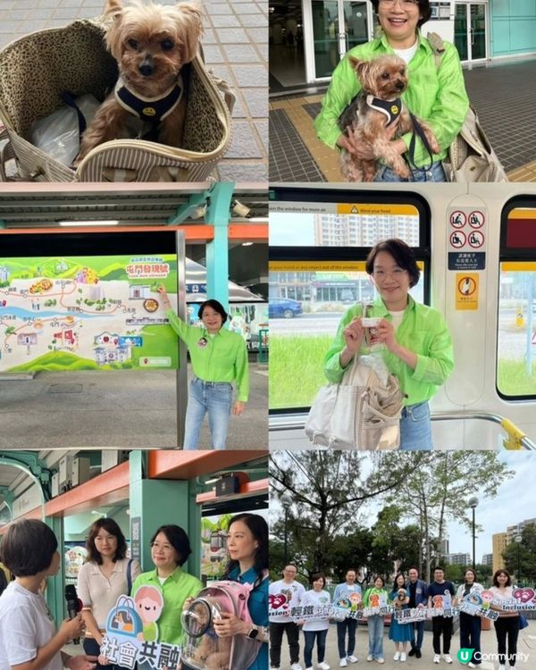 輕鐵「貓狗同行」首日試行立法會議員攜愛犬試乘