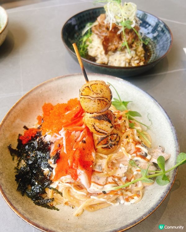 銅鑼灣隱世海景餐廳UMI😍🌟足料帶子意粉x和牛漢堡扒必食!🍝