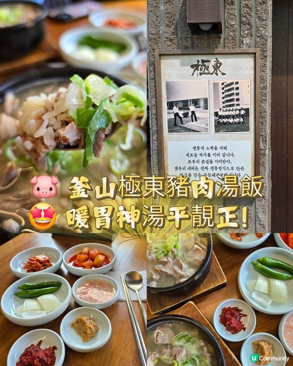 🐷 釜山極東豬肉湯飯：暖胃神湯平靚正！😍