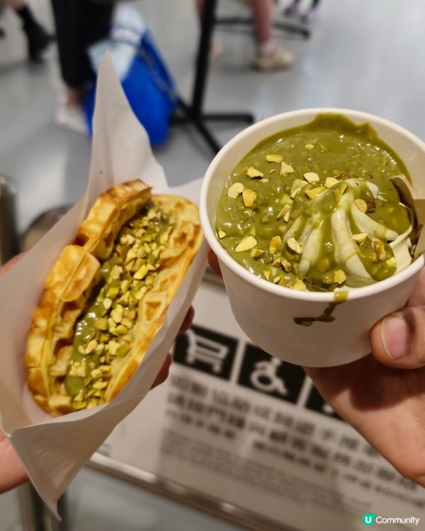 開心果控必試！🤩 三重開心果雪糕杯 & 香脆格仔餅 