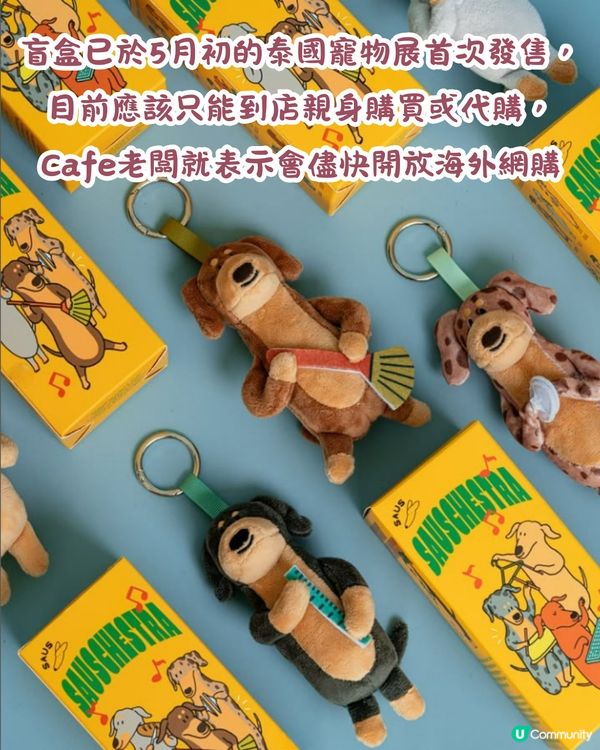 泰國人氣Cafe推出臘腸狗盲盒🐶8款狗狗拿掃把/麵包當樂器超可愛🔥附購買資訊