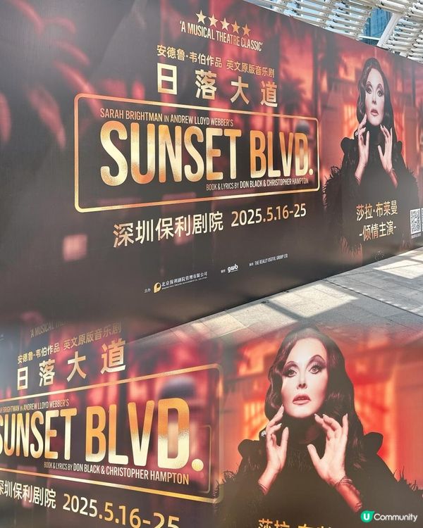莎拉布箂曼🔥深圳登陸！《日落大道》音樂劇震撼登場！