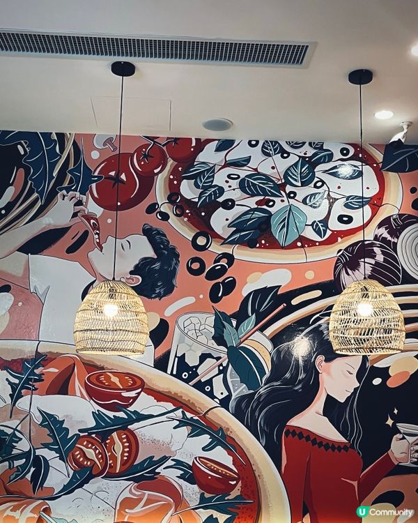 🇮🇹西西里風情意式餐廳，復古花磚配巨型壁畫，熱情洋溢！🔥