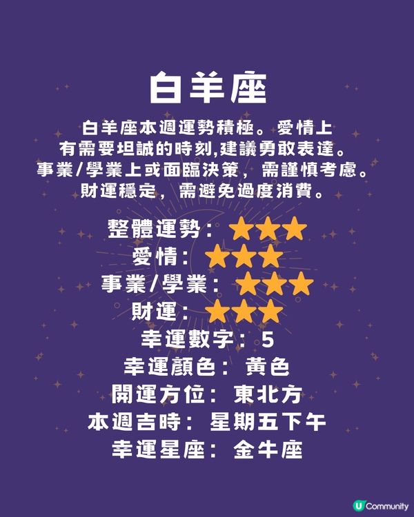 12星座本週運程(12/5-18/5)🌟