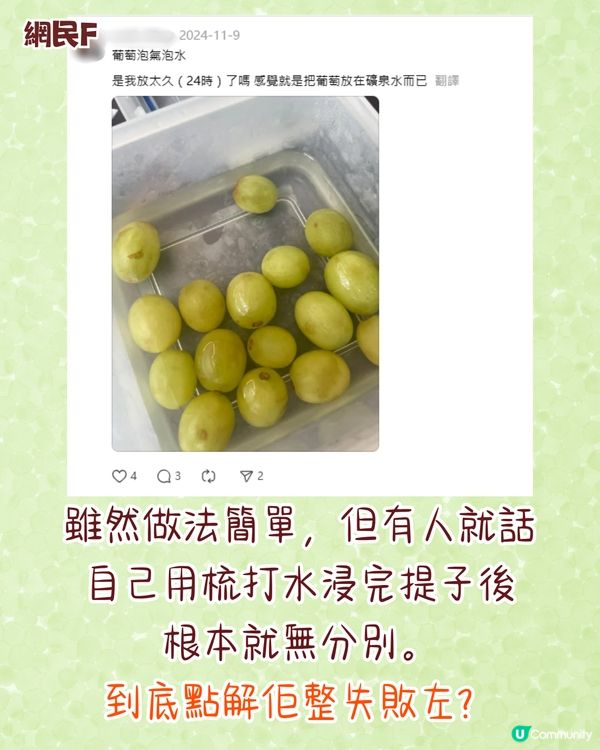 日本香印提子爆紅食法🍇用OO浸即香甜爆汁⁉️逾240萬人瀏覽🤗