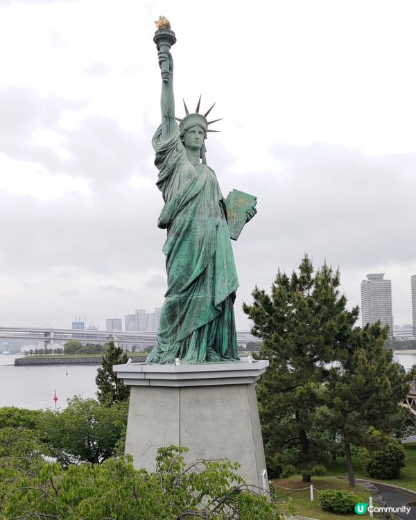 🗽日本東京必去打卡熱點🔥台場海濱公園超巨型自由女神像💜