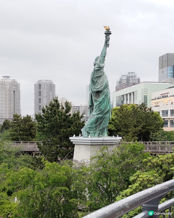 🗽日本東京必去打卡熱點🔥台場海濱公園超巨型自由女神像💜