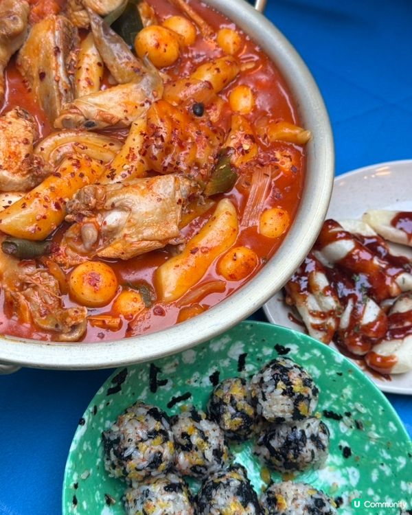 🇰🇷弘大必試炸年糕＋麻辣雞煲年糕鍋！