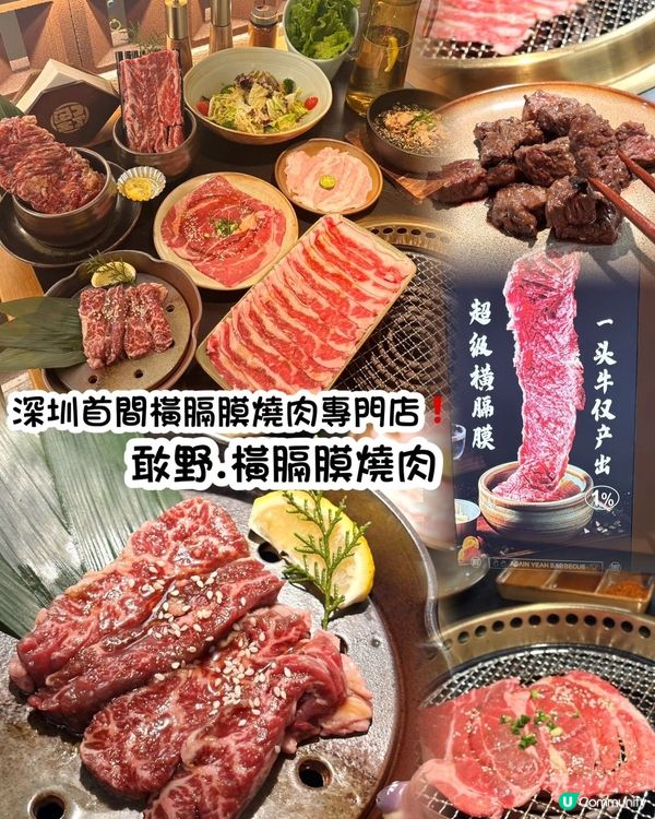 敢野橫膈膜燒肉🔥深圳首間橫膈膜專門店！
