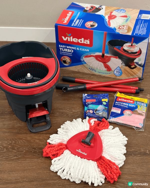 拖地神器-微力達旋風地拖套裝，完全唔需要用力就咁用腳踩就可以...