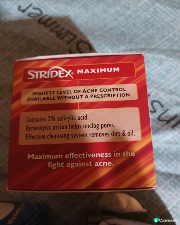 Stridex Maximum Pads施顏適水楊酸祛痘棉片