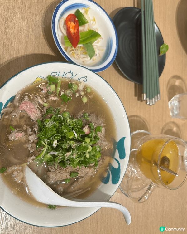 東薈城二期的越南餐廳，生熟牛粉，湯底鮮甜