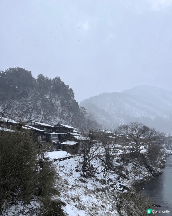 2月的白村鄉，白茫茫的雪景