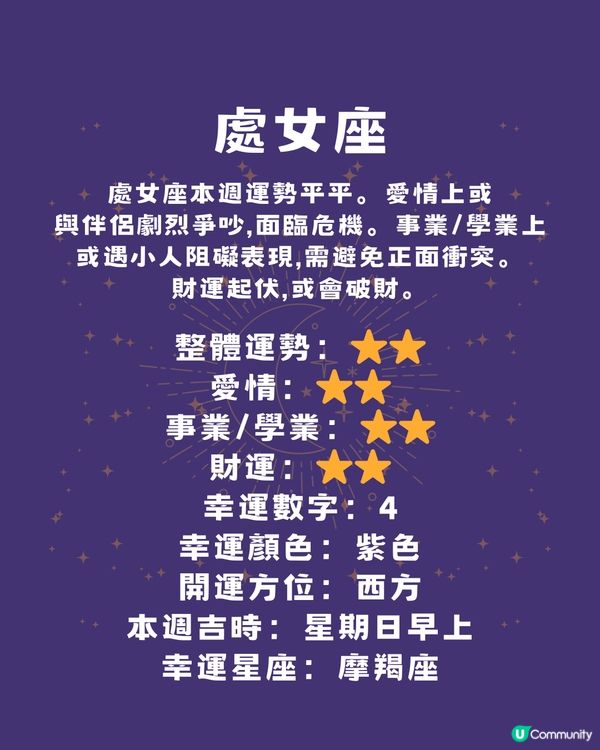 12星座本週運程(19/5-25/5)🌟