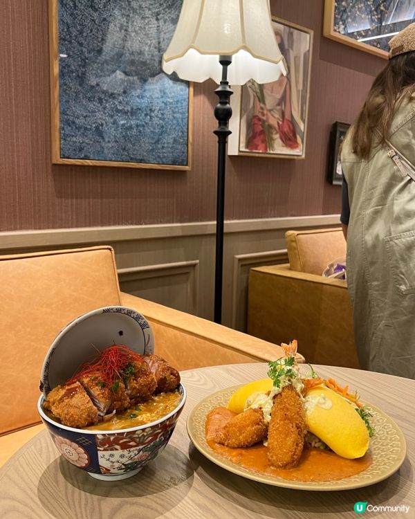 銅鑼灣喫茶😋 蛋包飯、吉列豬扒飯，樣樣都正！