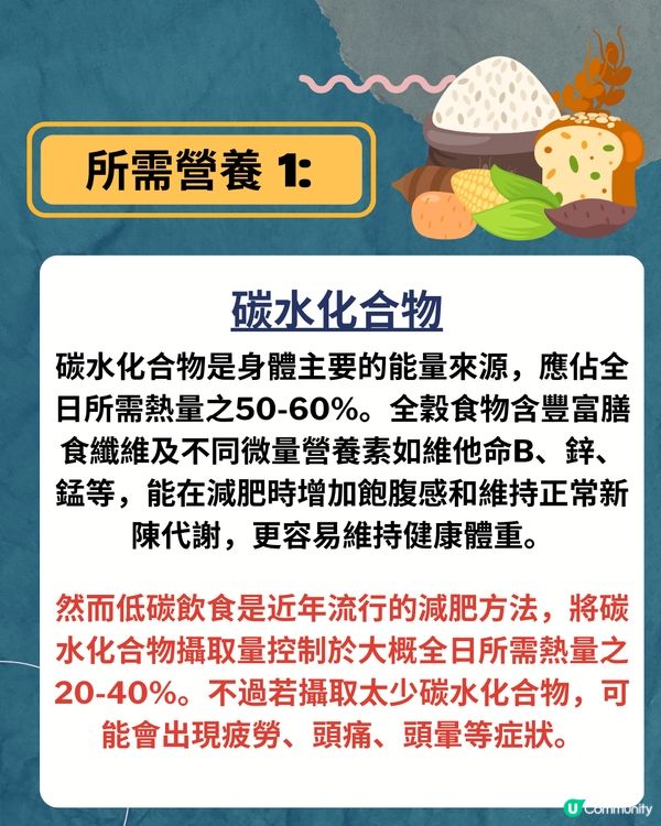 營養師教路! 減肥時需要的營養 + 5大低卡食物之選