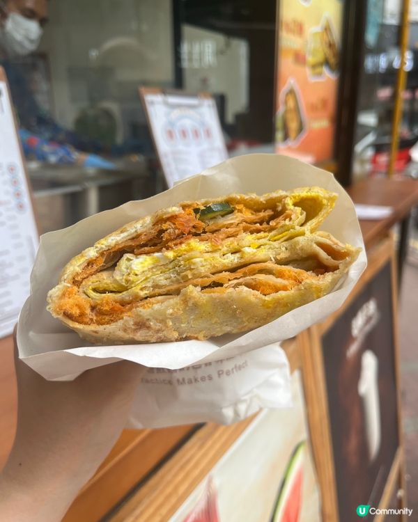 新鮮製作煎餅·香脆有蛋香🙂‍↔️🔥