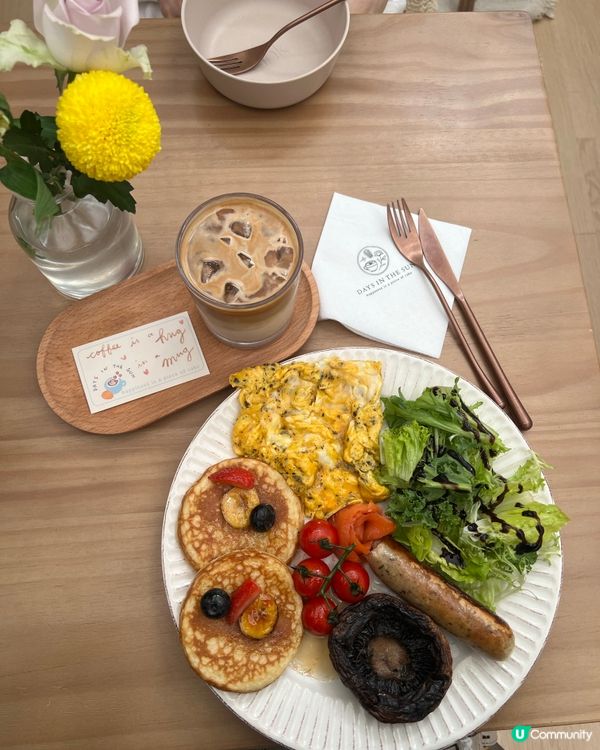 元朗花系Cafe！黑松露炒蛋全日早餐超療癒🌸打卡必去！