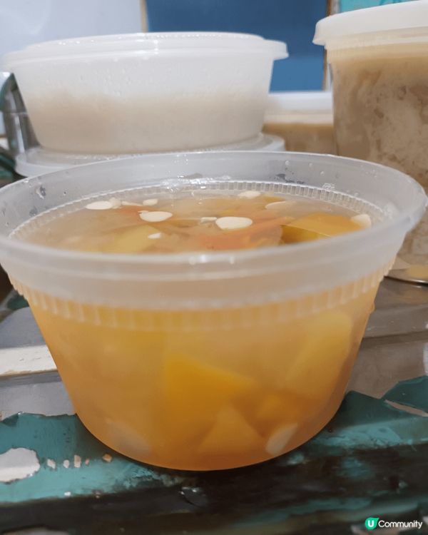 唐之包點的連子木瓜百合糖水19元木瓜和百合的天然甜味，搭配連...