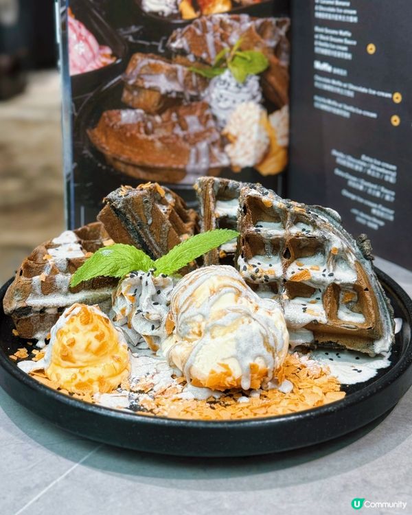 生日必去！🎂🎉 超型格全黑色咖啡店🖤必吃黑芝麻窩夫💖💯