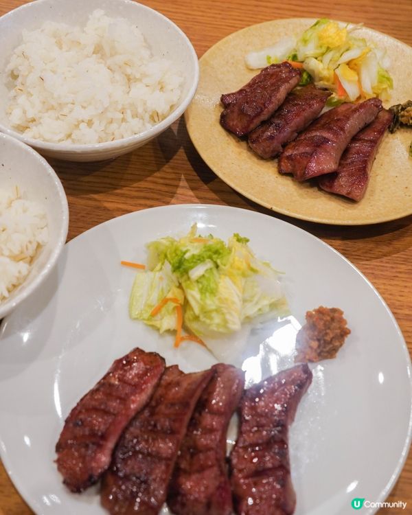 仙台美食｜炭火香氣四溢的厚切牛舌定食