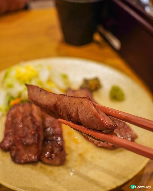 仙台美食｜炭火香氣四溢的厚切牛舌定食