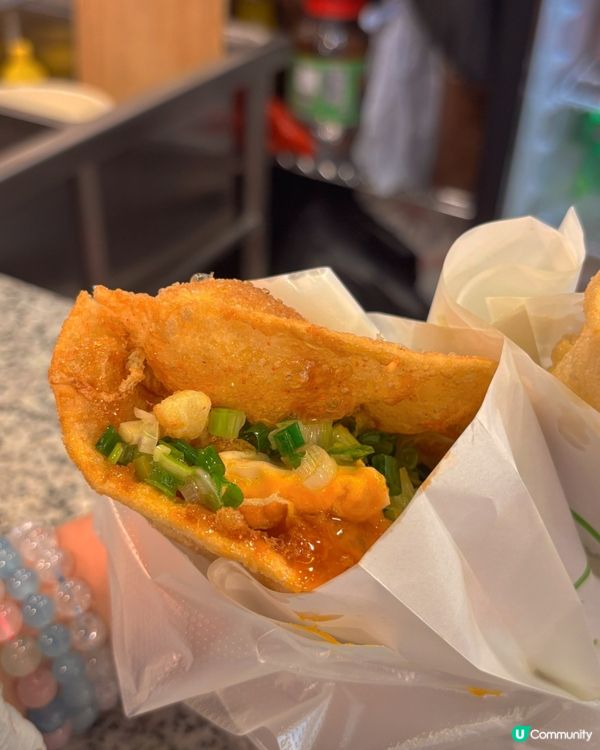 🎀深水埗。爆量蔥即炸手工蔥油餅🌱🎀