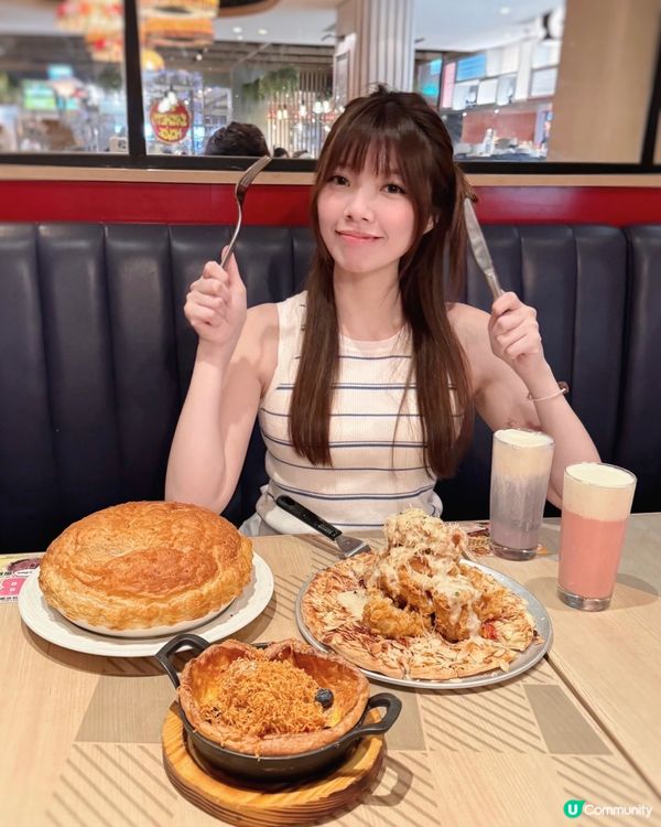 芝士控打卡！巨巨酥皮海鮮瀑布手工麵😍