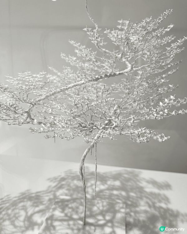 小野川直樹博物館內5mm的千羽鶴，全部人手摺紙非常細緻。