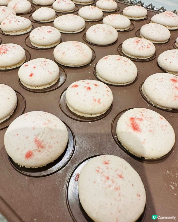 🍵😛綠茶草莓粉馬卡龍😛🍵homemade ppl