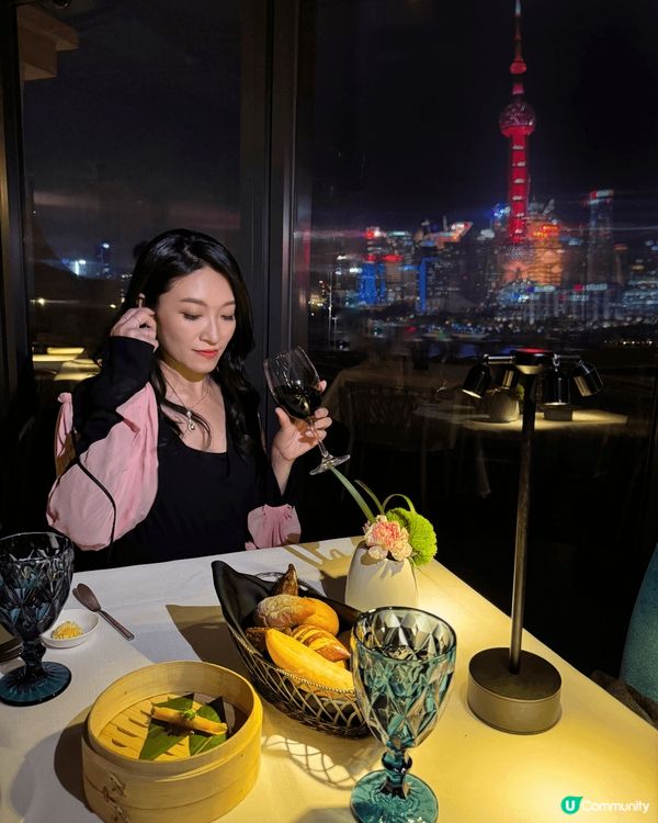 上海外灘夜景🌃對住東方明珠食漂亮飯🍽️