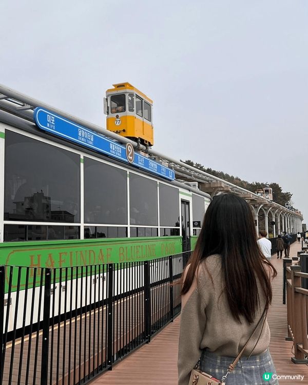 釜山最出名地標，天空膠囊，圍住海邊一邊行，打卡最岩