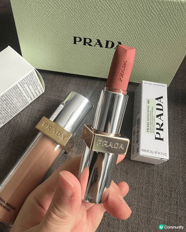 Prada唇膏💄B101號色×粉底液開啟奢華儀式感
