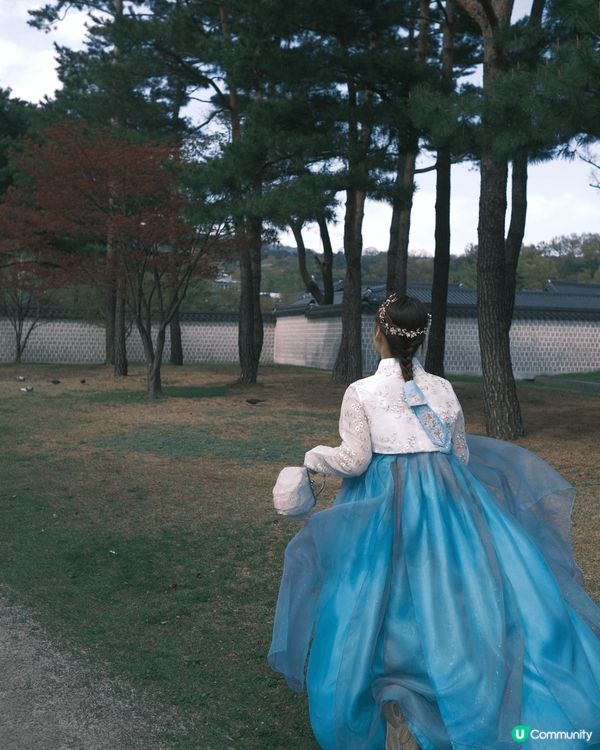 韓國景福宮影韓服真系好值得體驗，我租呢套衫需要大概$150港...