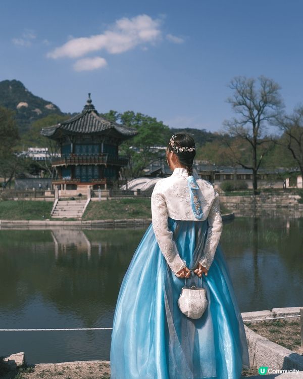 韓國景福宮影韓服真系好值得體驗，我租呢套衫需要大概$150港...