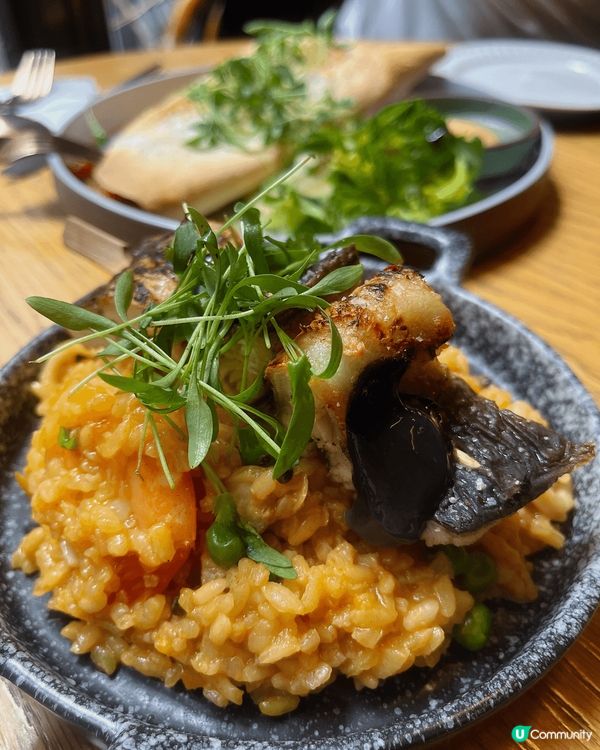 開心果芝士蛋糕及鏝魚西班牙飯