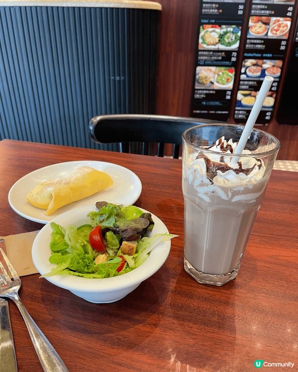 蜜桃pancake超多餡 忌廉朱古力非常好味