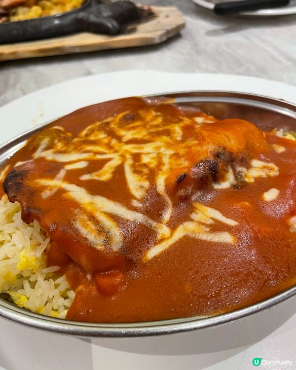 芝士鮮茄豬扒焗飯 👎🏻