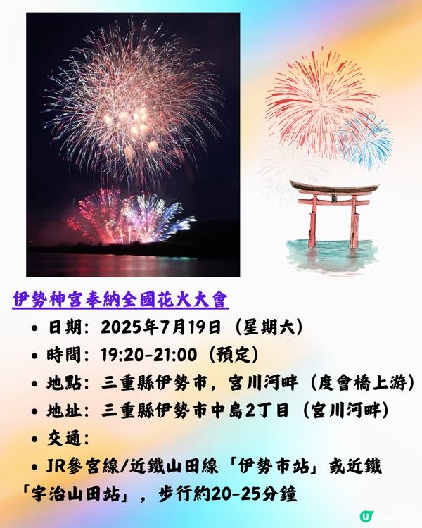 日本花火大會2025時間表7-8月！夏季遊日必看！日本三大花火大會之一/超震撼2萬發煙花！