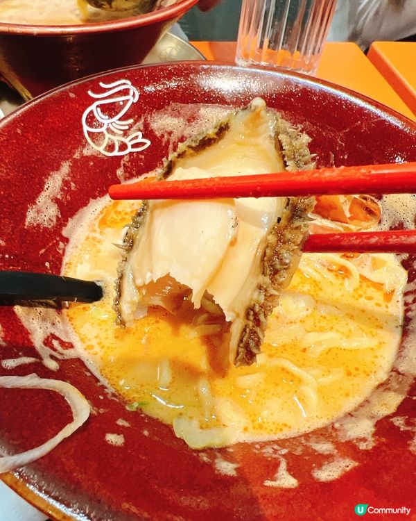 尖沙咀必排🍜🤩未開門已大排長龍鮮蝦拉麵！巨大鮑魚必點！