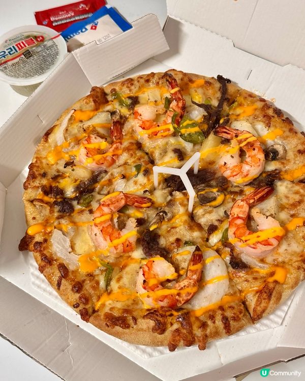 🇰🇷 韓國 Domino’s Pizza 黑虎蝦口味🖤🦐