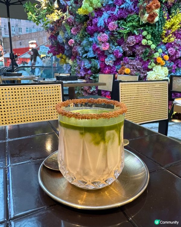 朗豪坊 超好飲🥥椰奶漸層宇治抹茶🍵