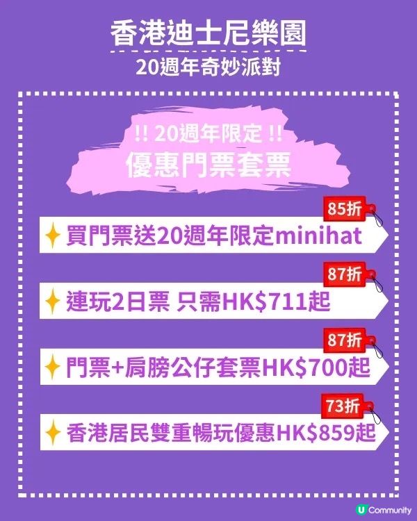 香港迪士尼20週年🎉  奇妙派對開鑼！🥳