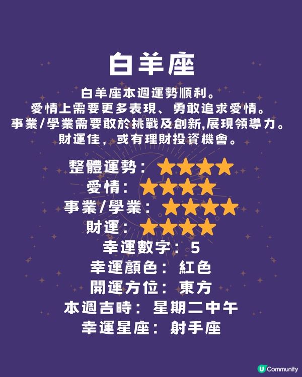 12星座本週運程(3/6-8/6)🌟