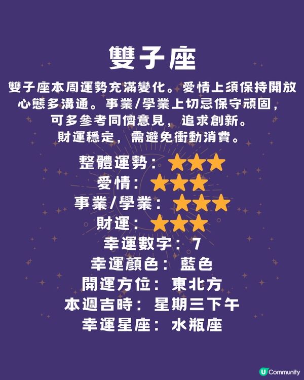 12星座本週運程(3/6-8/6)🌟