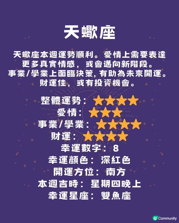 12星座本週運程(3/6-8/6)🌟